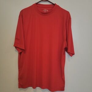 Champions Tour Golf Shirt Men's Large Red 100% Polyester Champions Tour Logo